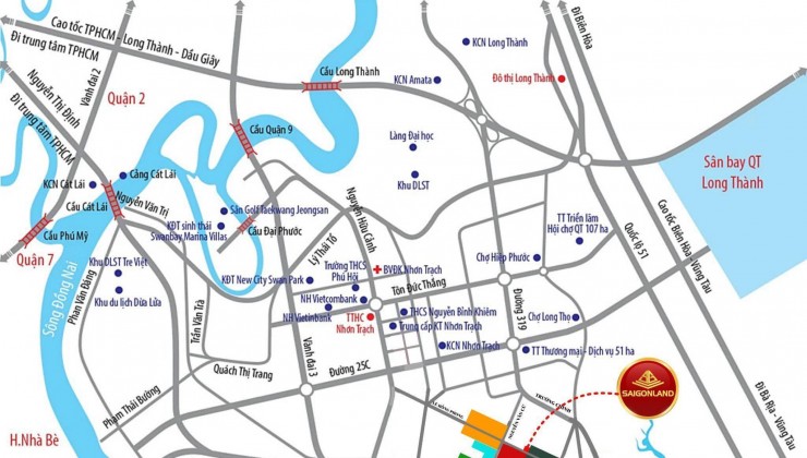 Saigonland Nhơn Trạch - Mua Nhanh Bán Nhanh - Đất nền sân bay Long Thành - Vùng ven TPHCM