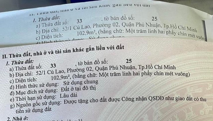 CẦN BÁN GẤP NHÀ HẺM XE HƠI 6M KHU ĐƯỜNG HOA PHAN XÍCH LONG, PHÚ NHUẬN !!!