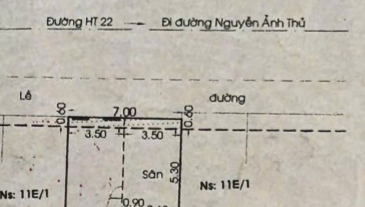 HÀNG HIẾM BÁN NHÀ MẶT TIỀN CHỢ GIẢN DÂN 7X25M GIÁ 13.5T