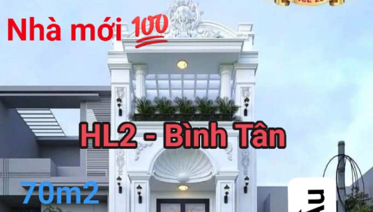 NHÀ MỚI HƯƠNG LỘ 2 - BÌNH TÂN - 3 TẦNG - 70M2 - 5 TỶ XÍU