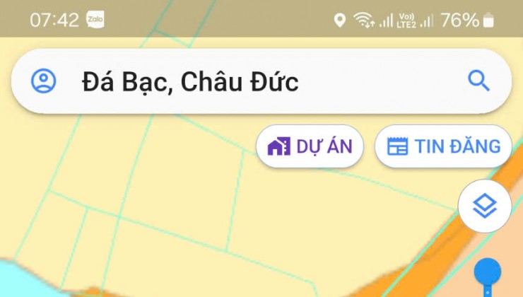 Đất Đá Bạc Châu Đức BRVT. Diện tích 24x40 300m thổ cư,