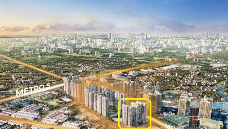 Quỹ hàng độc quyền - Căn 1PN Tòa V1 - View tuyến Metro 6 - Tầng 9 - Diện tích : 47,1m2