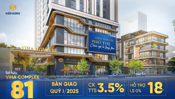 Bán căn ngoại giao 3PN chung cư Viha Complex Nguyễn Tuân, giá từ 79 tr/m2, CK 5%, lãi suất 0%