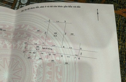 BÁN MẢNH ĐẤT DƯƠNG XÁ -  GIA LÂM DIỆN TÍCH 43.8M2 MẶT TIÈN 5.15M HẬU 5.19M ĐƯỜNG TRƯỚC ĐẤT 2M CÁCH 11M RA ĐƯỜNG OTO TRÁNH 10M RA CHỢ BUÔN BÁN SẦM UẤT