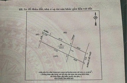 Bán Lô đất 123m2 kinh doanh mặt đường Lê Viết Thuật (đường 535)