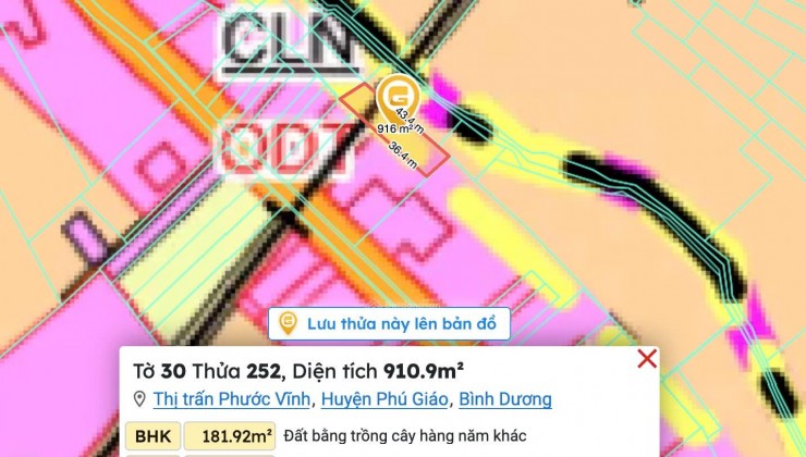 4000m2 Đất Chính Chủ Mặt Tiền Đường ĐT 741, Bình Dương, Giá Chỉ 5.5 tỷ, Thanh Toán Linh Hoạt