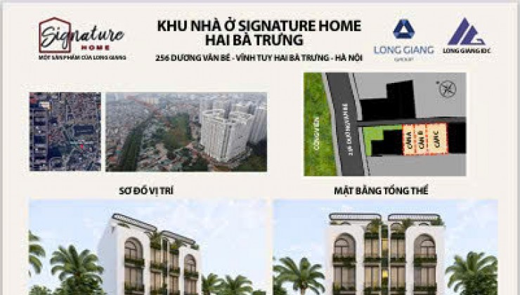 Chính chủ bán căn C - Signature Home Dương Văn Bé - phường Vĩnh Tuy - Hai Bà Trưng – Hà Nội