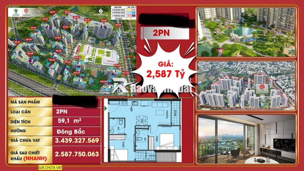 Bán căn hộ 2pn Vinhomes Grand Park giá tốt phù hợp vợ chồng trẻ hoặc người trẻ muốn mua nhà SG