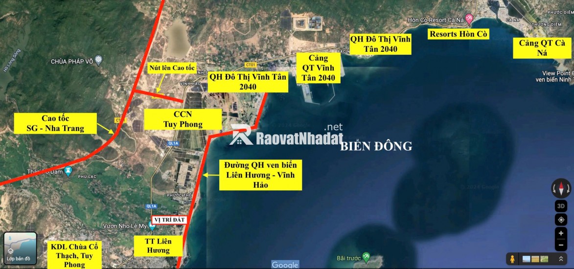 BÁN GẤP!Đất Biển Bình Thuận! Ngay nút giao Cao tốc Vĩnh Hảo và Cảng QT Cà Ná, KDL Cổ Thạch