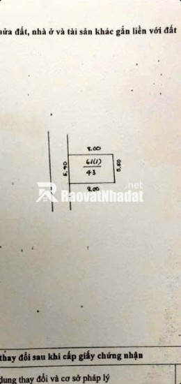 BÁN NHÀ HẢI BỐI, MẶT TIỀN RỘNG, CHO THUÊ 10TR/ THÁNG, 43M2, NHỈNH 5 TỶ