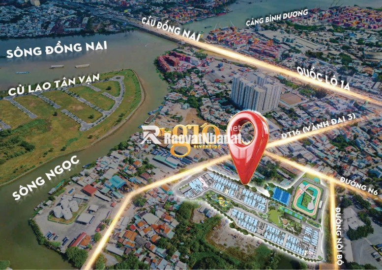 căn hộ cao cấp The Gió Riverside nằm cách trung tâm tphcm 11km