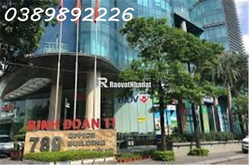 Bán sàn văn phòng hạng A tòa 789 Bộ Quốc Phòng 147 Hoàng Quốc Việt DT sàn 1300m2 giá 55 tỷ