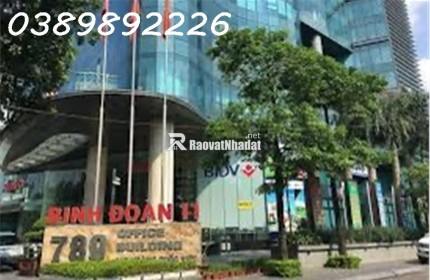 Bán sàn văn phòng hạng A tòa 789 Bộ Quốc Phòng 147 Hoàng Quốc Việt DT sàn 1300m2 giá 55 tỷ
