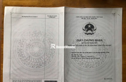 CHÍNH CHỦ  thuộc Phúc Xuân xóm Đồng Lạnh. Diện tích 9154m2 Trong đó có 1400 m2 đất thổ cư
