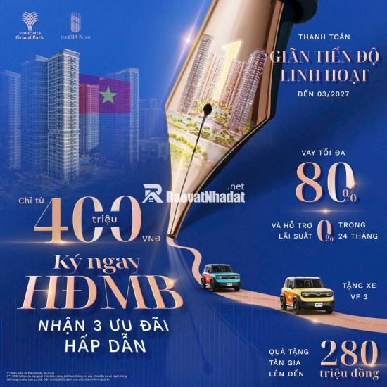 SỐNG SANG CHUẨN GIỚI THƯỢNG LƯU TẠI THE OPUS ONE – DEAL ĐẸP CHỈ TỪ 2,5 TỶ