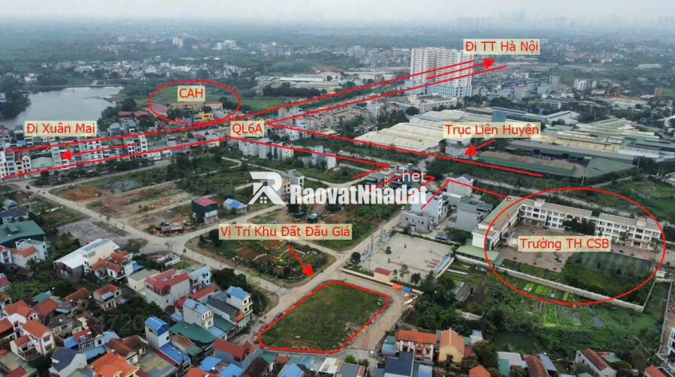 bán đất đấu giá chúc sơn chương mỹ 80m giá chúng thầu 86.496.000 đồng /m2