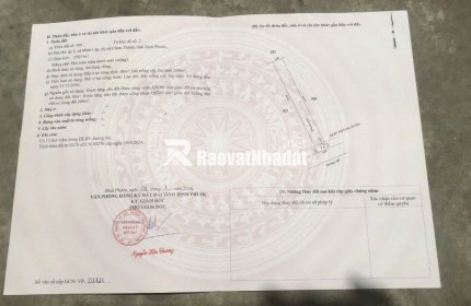 Đất thị xã chơn thành 5x50 có 50ODT chỉ hơn 200ttr  rẻ nhất thị xã chơn thành