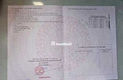 Bán Đất Thắng Hải 20x52 - Điện Tích:1033m2 - Giá Bán:1 Tỷ - Liện Hệ:0987750239