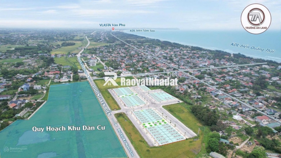 Bán đất thổ cư 114m², mặt biển Quốc gia, Quảng Thái - Quảng Xương - Thanh Hóa, 1.5 tỷ, sổ đỏ