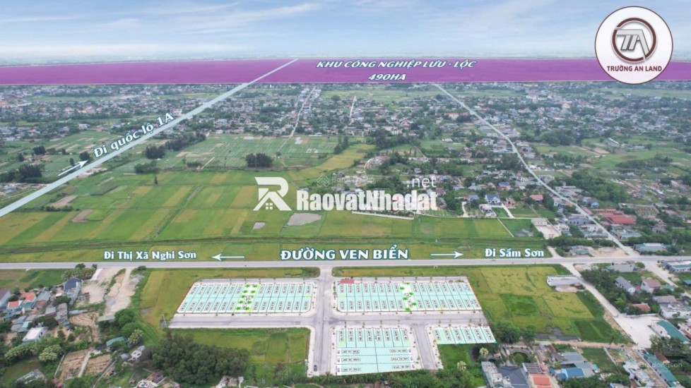 Bán đất thổ cư 114m², mặt biển Quốc gia, Quảng Thái - Quảng Xương - Thanh Hóa, 1.5 tỷ, sổ đỏ