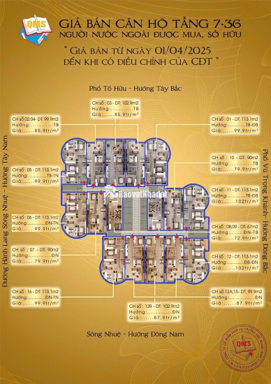 Chung cư cao cấp QMS Top Tower - đăng cấp nhất Tố Hữu