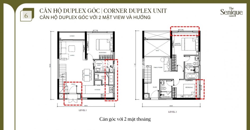 Chính chủ bán căn góc Duplex The Senique tầng đẹp view bể bơi và nhà hát Gia Lâm