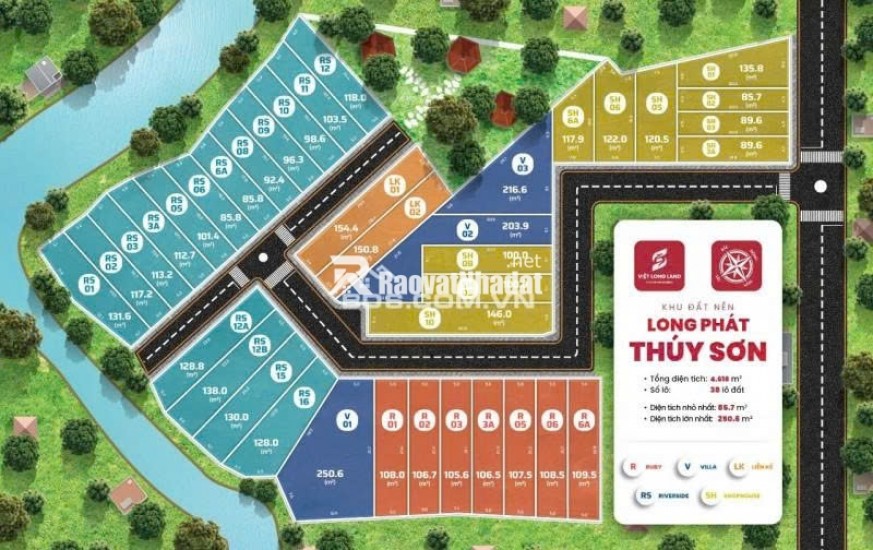 BÁN ĐẤT NỀN LONG PHÁT THUÝ SƠN - SẴN SỔ ĐỎ - SANG TÊN NGAY - GIÁ CHI 99TR/LO