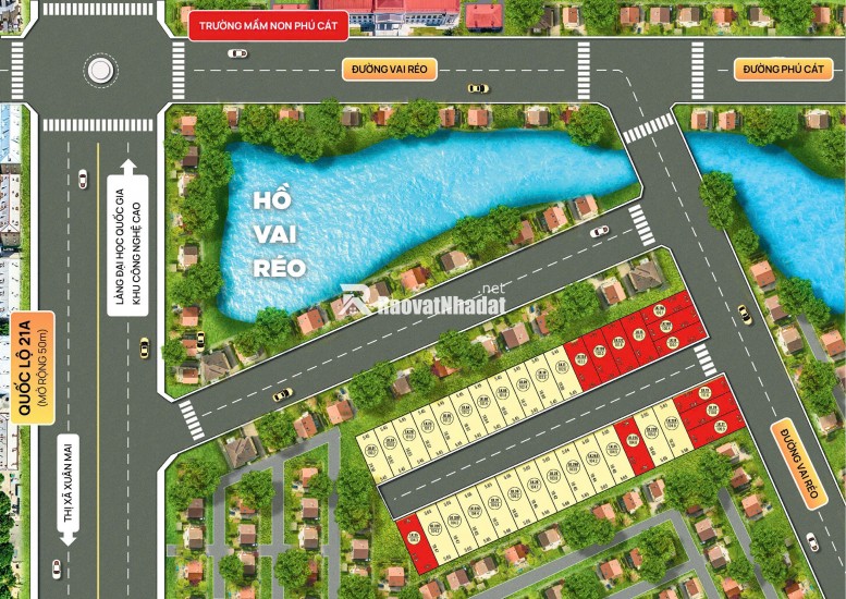 Đất nền sổ đỏ- vị trí Trung tâm số 1 Hòa Lạc - dự địa tăng x2