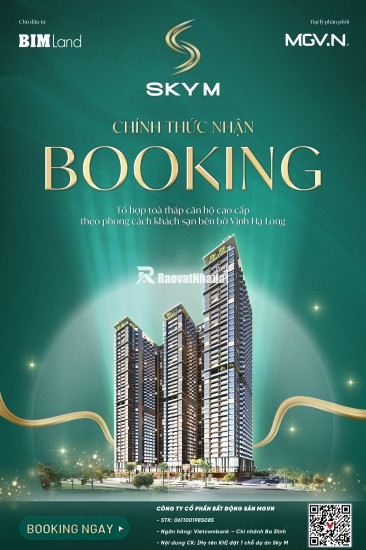 Chỉ 1,7 tỷ là bạn đã sở hữu được một căn hộ View Biển, tại dự án SkyM. Trung Tâm Bãi Cháy Hạ Long.