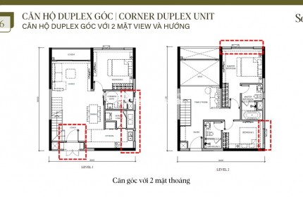 Chính chủ bán căn góc Duplex The Senique tầng đẹp view bể bơi và nhà hát Gia Lâm