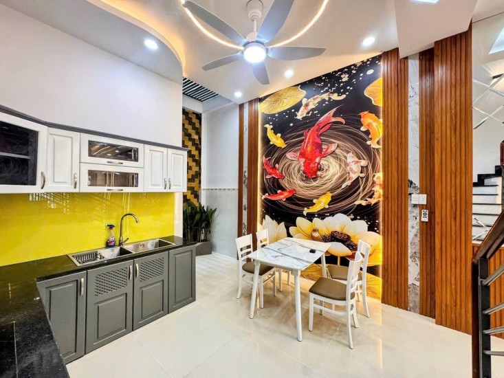 LIÊN KHU 1-6  - BÌNH TRỊ ĐÔNG - BÌNH TÂN - 56M2 (4x14) NHÀ 3 TẦNG KIÊN CỐ - HẺM ÔTÔ 7M VIVU - KHU VIP AN NINH - MUA BÁN SẦM UẤT - SỔ VUÔNG VỨC - CHỈ 5 TỶ 530 CÒN TL