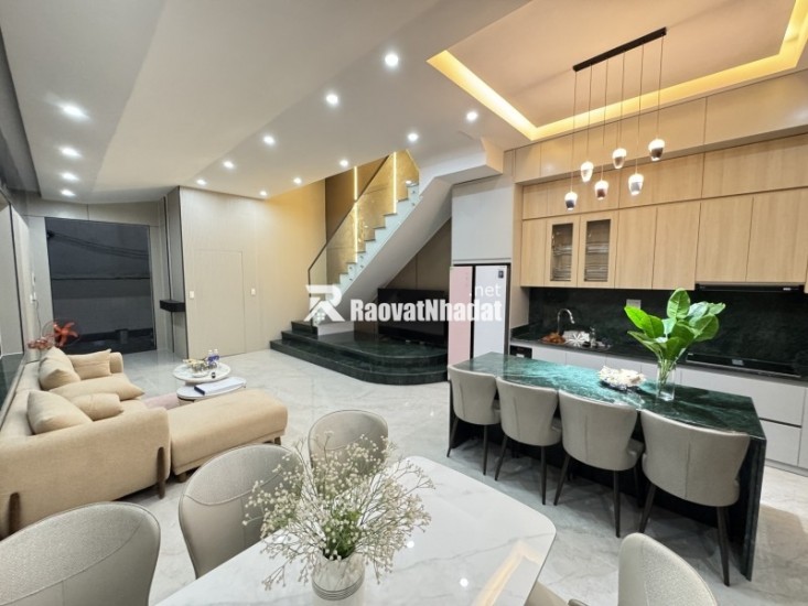 ► Nhà Mai Lão Bạng, gần Bạch Đằng, 108m2, ngang 5.5m, 3 mê mới tinh, Hiện Đại, Nội Thất Ngoại, 6.37 tỷ