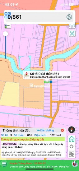  ĐẤt nền đẹp xã An Viễn, Đồng Nai – sổ riêng – giá 850 triệu!
