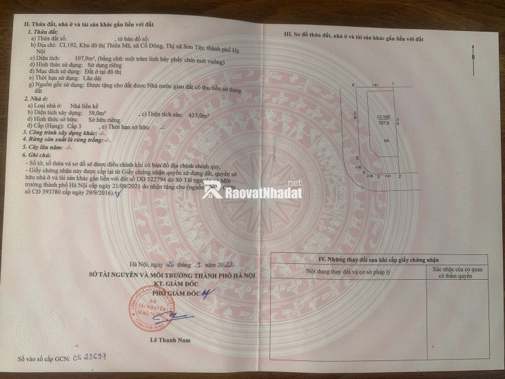 Bán gấp căn biệt thự liền kề 5 tầng thô kđt Thiên Mã - Cổ Đông - Sơn Tây