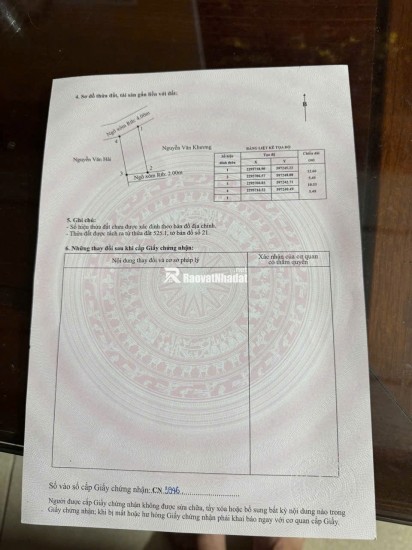 Bán đất Vũ Vị, xã Minh Tân, Hải Phòng
