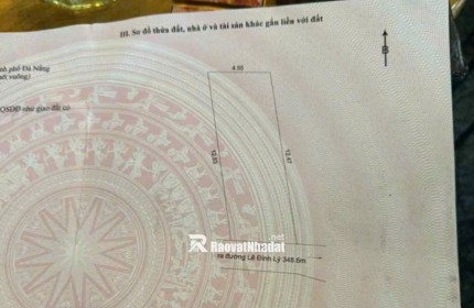 Bán Lô Đất Kiệt Lê Đình Lý - 55m2 ngang 4.5m2 - Giá 2.x Tỷ - Hải Châu - Đà Nẵng