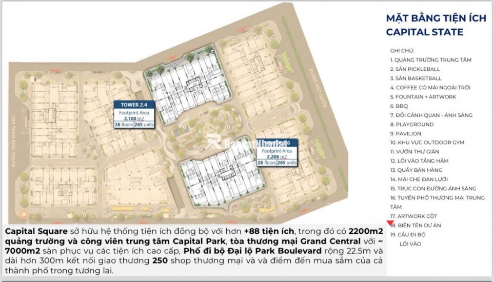 Căn hộ 1 phòng ngủ tại dự án Capital Square Đà Nẵng – Tòa C6 Kings Place