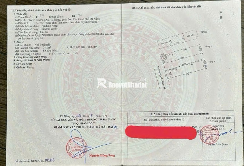 Nhà 3 tầng 61 Nguyễn Thiện Kế