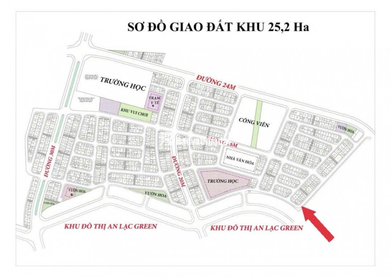 Bán lô đất hoa hậu hàng hiếm khu dịch vụ Vân Canh 25,2 ha