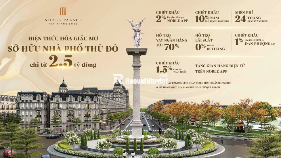  NOBLE PALACE TAY THANG LONG - BIỂU TƯỢNG MỚI CỦA BẤT ĐỘNG SẢN  HÀNG HIỆU PHÍA TÂY HÀ NỘI 