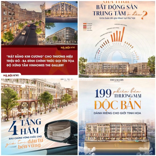 VINHOMES THE GALLERY - LGU1.GUM-1X – TÂM ĐIỂM NỘI KHU - KINH DOANH ĐẮC LỢI