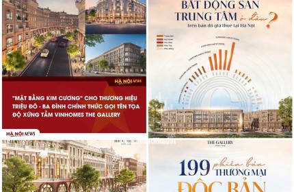 VINHOMES THE GALLERY - LGU1.GUM-1X – TÂM ĐIỂM NỘI KHU - KINH DOANH ĐẮC LỢI