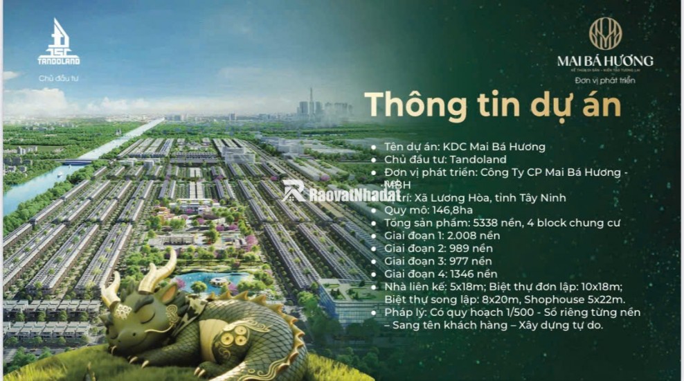 Bán đất nền dự án tại xã lương hoà, tây ninh giá 2 tỷ 340 triệu