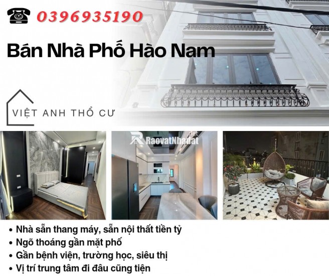 Bán nhà Hào Nam, 7 Tầng, Thang Máy, Gần Mặt Phố, Giá: 13.65 Tỷ, Lh: 0396935190.