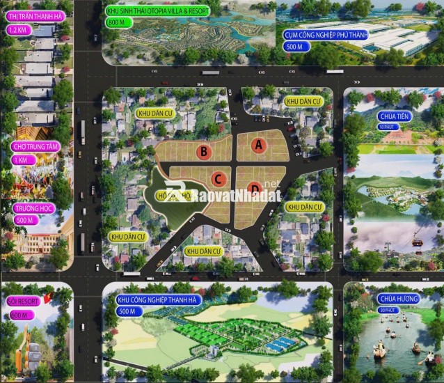 Khu đất tại Phú Thành, Lạc Thủy, Hòa Bình. Điểm nhấn vị trí nằm sát các Resort và CCN lớn trọng điểm tại Phú Thành