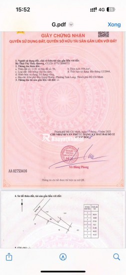 CẦN BÁN LÔ ĐẤT LONG PHƯỚC BRVT – nay thuộc P. TAM LONG, TP.HCM