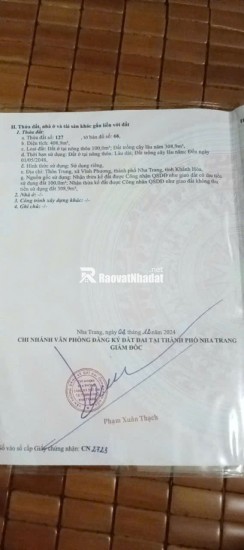 Bán đất thôn Tây, Vĩnh Phương, Nha Trang, Khánh Hòa - Mặt tiền thôn Trung, gần chợ Vĩnh Phương