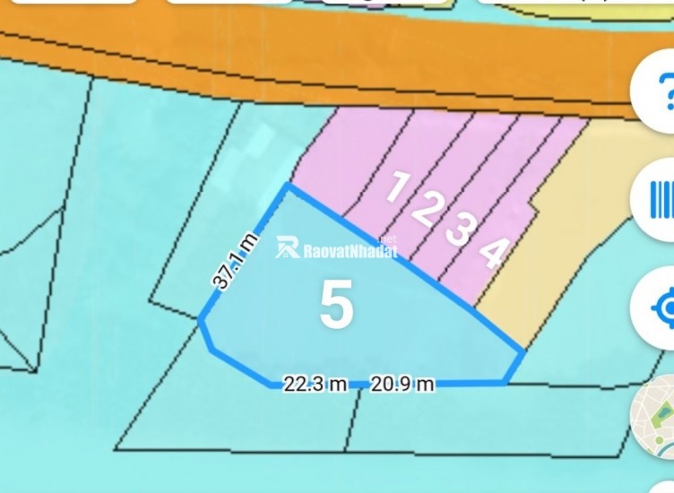 Bán lô đất thổ phân lô mặt tiền đê bao giá 7,5 tỷ