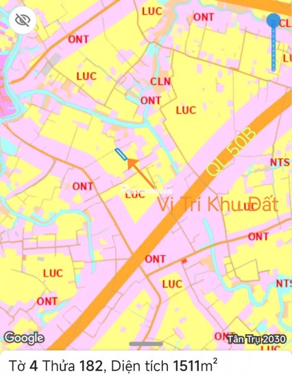 Bán gấp lô đất lúa hai mặt tiền xã Đức Tân giá 800 triệu