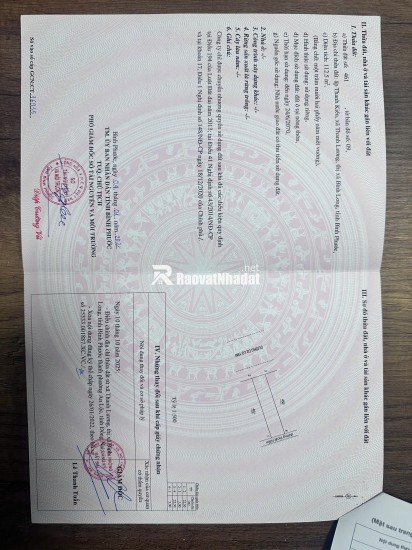 BÁN ĐẤT FULL TTHỔ CƯ 5*22 P.AN LỘC